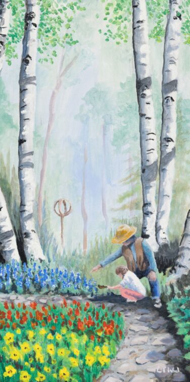 A Botanic Portal to Discovery painting by Pete Wood