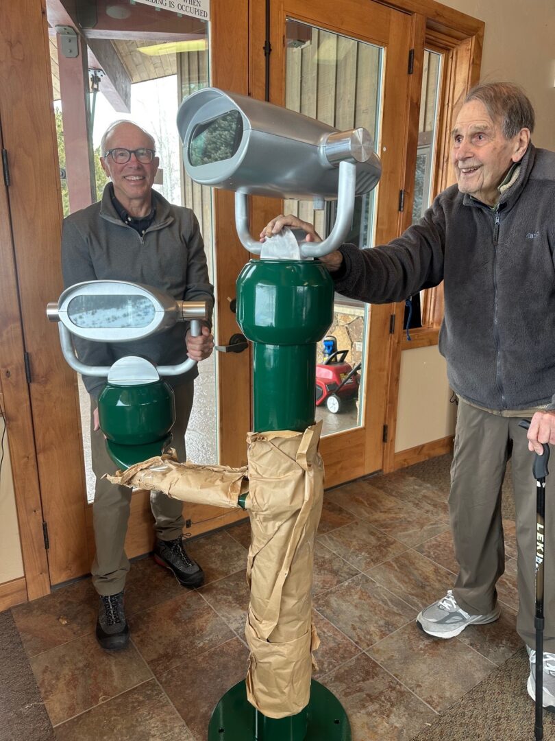 Bob Enever unveiling the osprey viewfinder