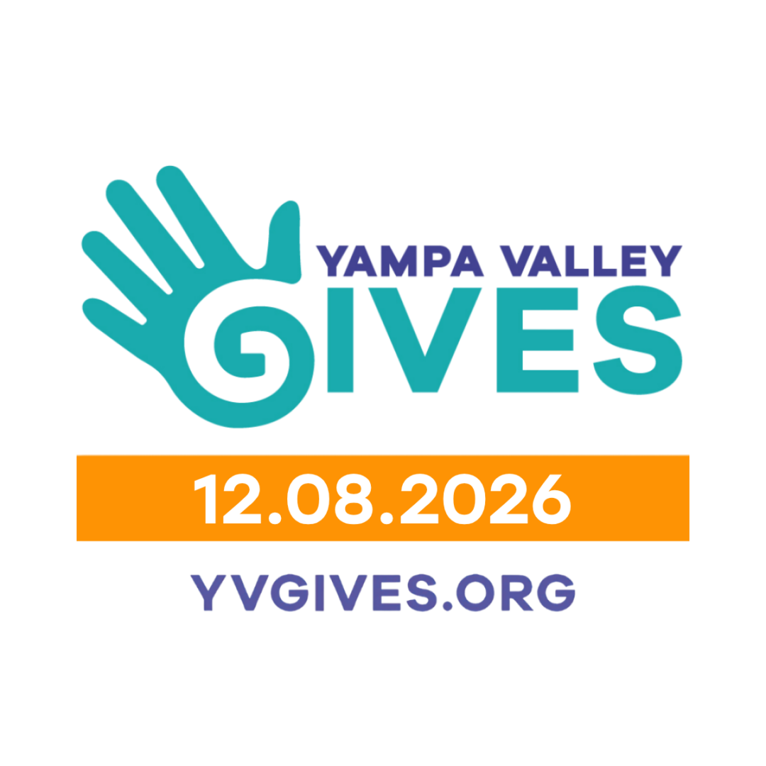 Graphic reading Yampa Valley gives 12.08.2026 YVGIVES.ORG