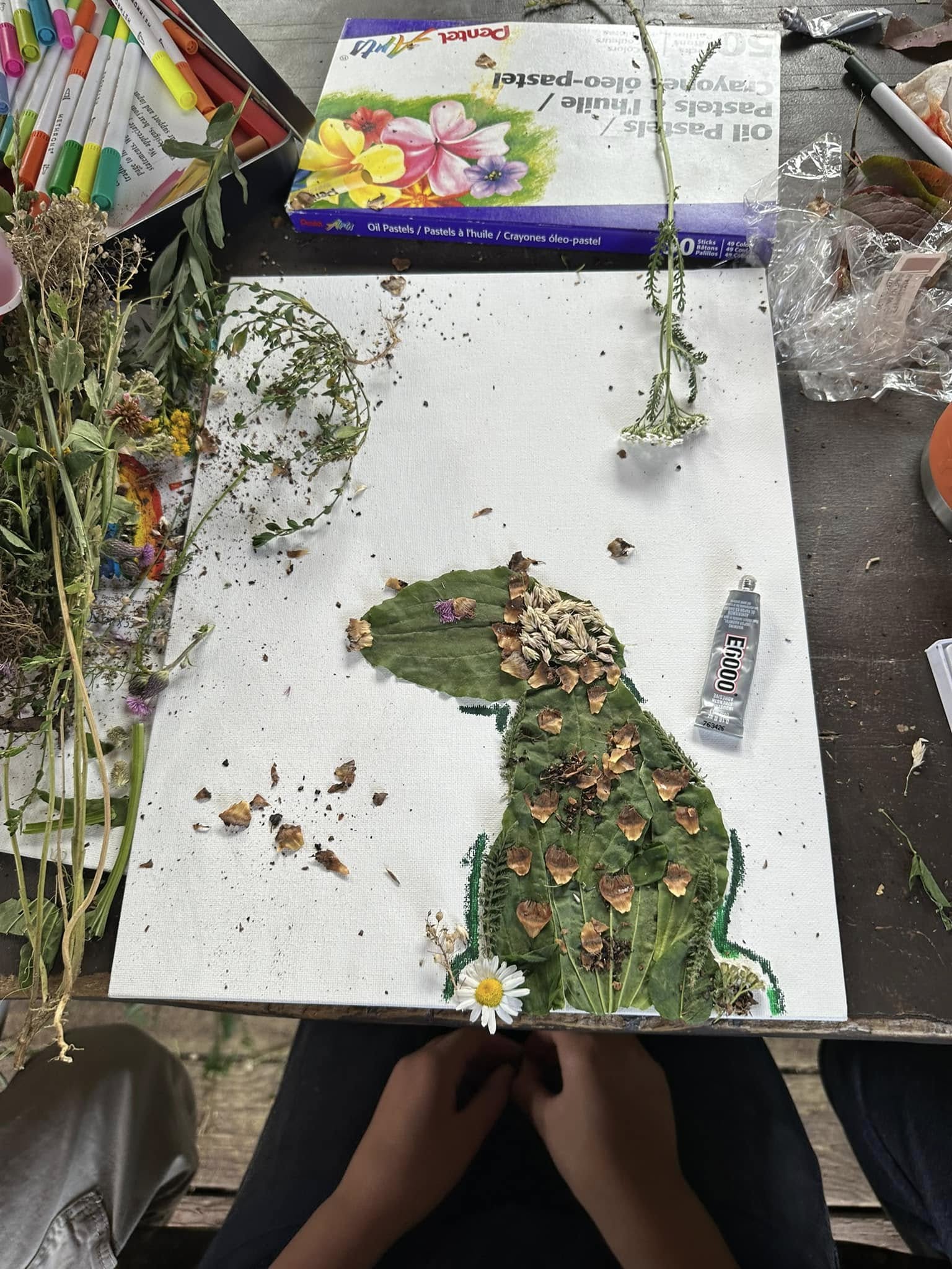 Art created from foraged materials