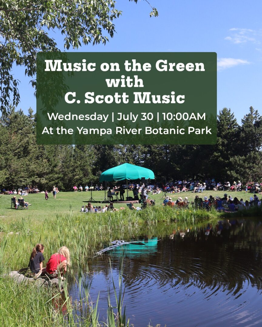 Advertisement for C. Scott performing during Music on the Greens event.